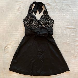 EUC White House Black Market // Black Halter Dress